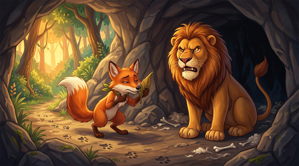 قصة الأسد والثعلب