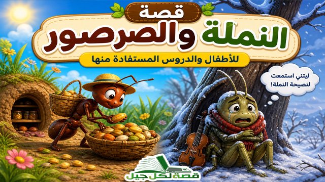 قصة النملة والصرصور للأطفال